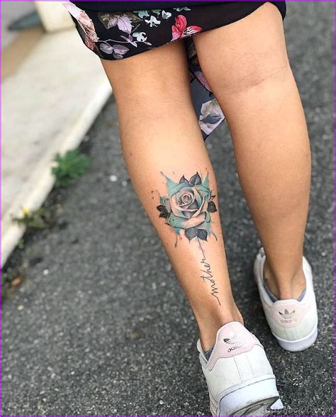 tatuajes a color para mujer en la pierna|tatuajes en la pierna para mujer.